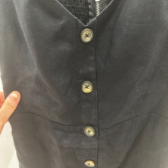 Reformation Finn linen  little black dress size 2 - Picture 3 of 4